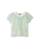 [リッチミックス] 半袖 ブラウス タンクトップ アンサンブル 子供服 女の子 キッズ オフショルダー トップス ミント:140cm