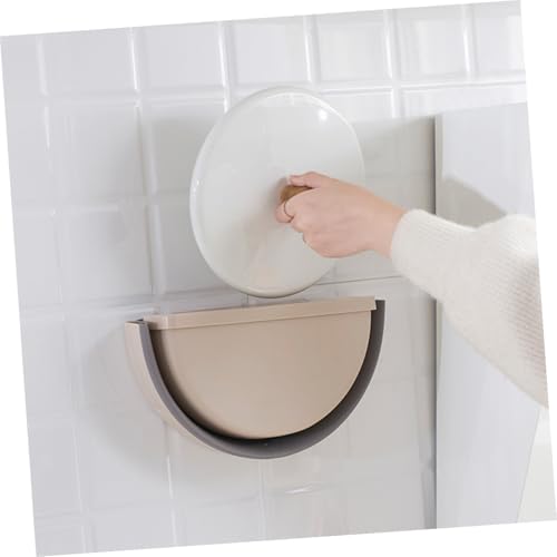 Contenedor plegable de basura montado en pared Beige miniatura 5