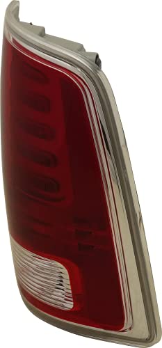 Evan Fischer Tail Light Compatible With 2013-2018 Ram 1500/2500 Clear & Red Lens Chrome Interior Capa Passenger Side #TOP2