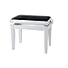 Gewa Piano Bench Deluxe White, Black Seat