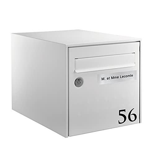 Chiffre Adhésif - Numéro de Boite aux Lettres en Plexi - Numérotation BIS - Hauteur : 5 cm - Coloris Noir - Plexiglass - Chiffres Boites aux Lettres - Numérotation - Double face au dos – vue 3