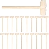 20 Pieces Wooden Crab Mallet for Cracking Seafood, Crab, Lobster - Wooden Mallet Mini Hammer Toy for Kids - Mini Wooden Hammer for Chocolate - Breakable Heart Hammer - SMAHT Mini Wooden Mallet Gavel