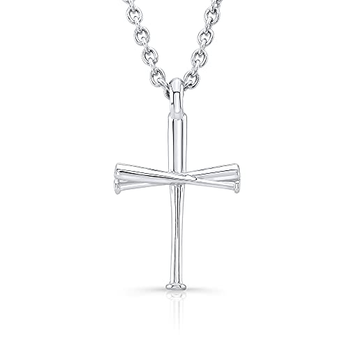 All In Faith Original Baseball Bat Cross Necklace Jewelry (20STP)