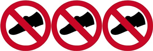 Chaussures interdites (3 fois 10cm) - Autocollant(sticker)