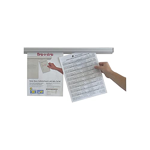 Advantus Aluminum Display Rail, Paper Display Strip, Rack for Receipts and Notes, Bulletin Board Strip, 4 Ft, Satin Aluminum Finish