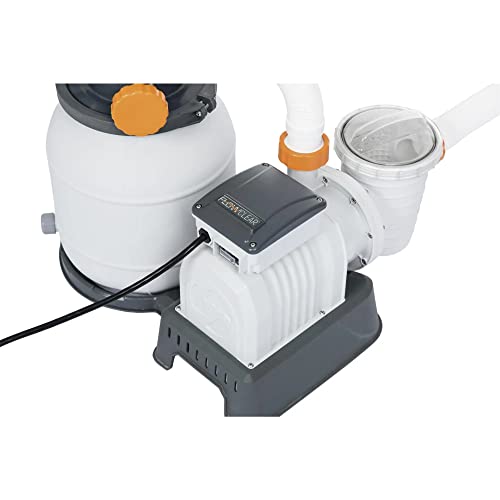 Bestway 58498E Flowclear 1500 Gallon Sand Filter Pump For Above Ground 300 To 11,200 Gallon Swimming Pools With Adapter, (Sand Is Sold Separately) #TOP3
