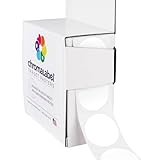 ChromaLabel 1 Inch Permanent Round Target Pasters for Shooting and Marksmanship, 1000 per Dispenser Box, White