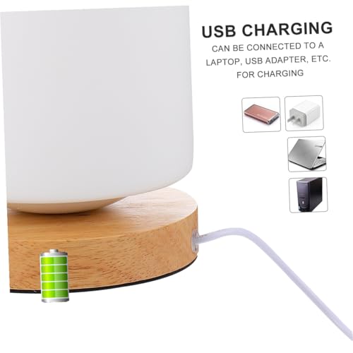 Lámpara de mesa LED ajustable con luz cálida y carga USB miniatura 6