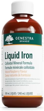 Genestra Brands - Liquid Iron - Colloidal Mineral Formula - 240 ml Liquid - Natural Raspberry Flavour