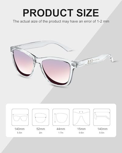 Trendy HD Polarized Sunglasses for Women Men,UV400 TR90 Lightweight Mirror Shades Gift for Driving Fishing Beach2
