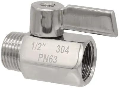 1PC 304 Stainless Steel High Pressure One Way Valve 1&#34; BSPP 32 1PC 1/8&#34; BSP Female-Male Thread 304 Stainless Steel Ball Valve