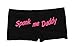 Make Me Laugh Women's Spank Me Daddy Boy Shorts One Size Fits All (Small - XL) Black