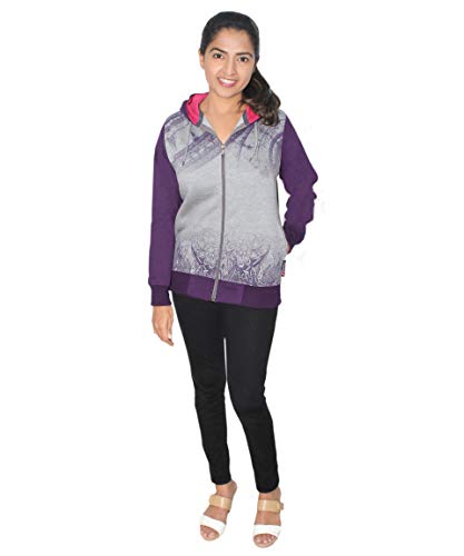 Image of Goodluck Women's Abstract Sweatshirt with Hoodies, Fleece Material Full Sleeves, (Pack of 1)