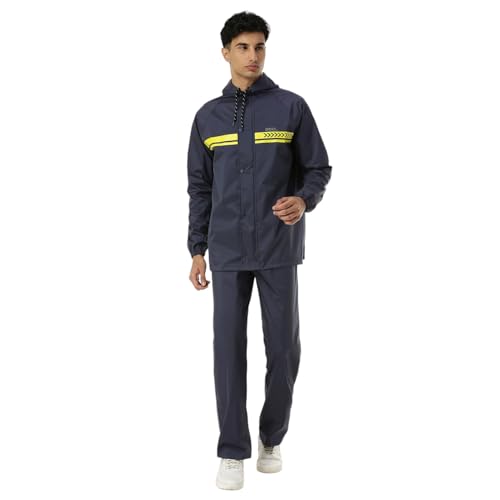 ZEEL Rain Coat for Men Waterproof for Bike Riders with Adjustable...