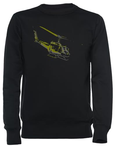 Sweat-shirt noir Huey unisexe en coton confortable pour le quotidien
