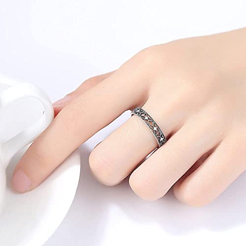 Bague de pouce empilable bague large ouverte ajustée - 6