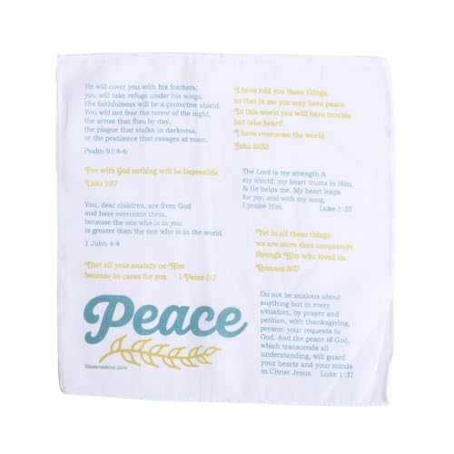 Swanson Christian Products Prayer Cloth Pack of 6 8x8 Prayer Cloths for Anointing Prayer Pocket Prayer Cloths (Peace) Prayer Cloth for Christians Prayers in My Pocket