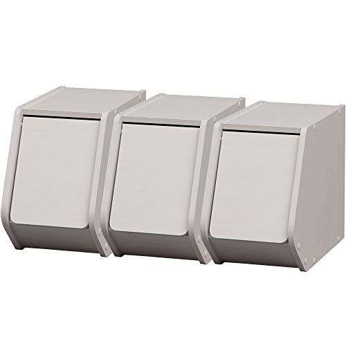 アイリスオーヤマ(IRIS) 収納ボックス オフホワイト 20×38.8×30.5cm STB-200D 3個セット