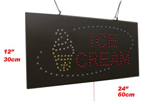 Ice Cream Sign, Topking Signage, Led Neon Open, Store, Window, Shop, Business, Display, Grand Opening Gift #TOP1