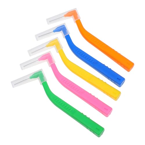 VILLFUL 5 piezas Cepillos Interdentales Cepillo Ángulo para Limpieza Profunda Reutilizable Suave para Brackets y Cuidado Oral Portátil