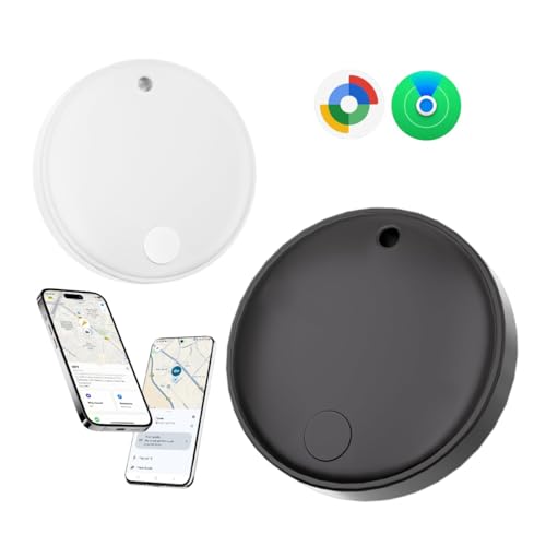 Smart Tracker Tag for iOS & Android | Works with Apple Find My & Google Find Hub | Waterproof Tracking Tag Locator for Keys Luggage Wallet Suitcases Vehicles 2 Pack