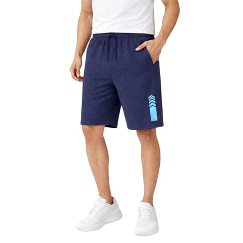 Image of KART BLACK Plus Sizes Men's Cotton Knee Length Shorts(XXL,3XL,4XL,5XL,6XL,7XL,8XL Shorts) | Stripe Printed Shorts | Casual and Night Wear Mens Shorts