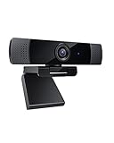 2021 Latest 1080p Webcam with Dual Stereo Microphones, Full HD USB Desktop Web Computer Camera with Auto Light Correction for Video Conferencing & Chatting, Compatible with Windows & Mac, PC & Laptop