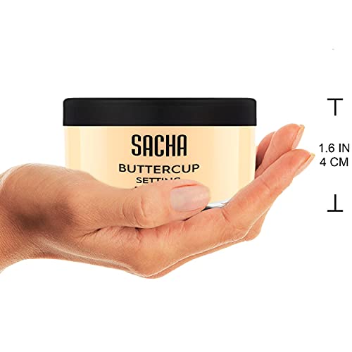 Sacha Buttercup Light Setting Powder. Camera Ready. No White Cast Or Ashy Flashback. Blurs Fine Lines, Pores & Wrinkles. Controls Oil & Shine. For Light Skin Tones, 1.75 Oz. #TOP3