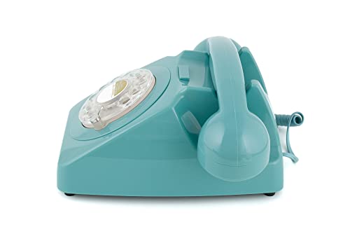 Téléphone fixe rétro bleu GPO 746 avec sonnerie authentique