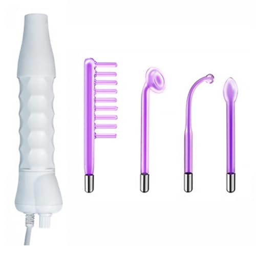 Generic Dispositivo de Masaje Facial de Alta Frecuencia Tubo de Vidrio Transparente, Varilla Portátil para Fisioterapia y Reafirmación Piel, Aparato Eléctrico para Cuidado Facial
