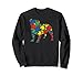 Bulldog Puzzle pour homme et femme, pour la sensibilisation à l'autisme Sweatshirt