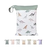 【ichiiro公式】おむつポーチ 防水 軽量・撥水 3サイズ×3点セット オムツ入れ ベビーカー 水着バッグ 汚れ物入れ おしりふき お着替え 保育園 旅行 プール 出産祝い プレゼント 男の子 女の子 大きめXLのダブルジップ ジム ヨガ スイミング (ダイナソー（XLサイズ1枚）)