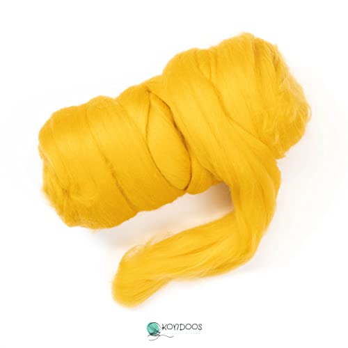 Kondoos Coloured 225 gram Natural Wool roving Tops, Best Wool for Needle Felting Wet Felting, handcrafts - Image 2