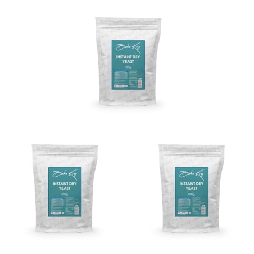 Image of BAKE KING Instant Dry Yeast 100 GM Instant Yeast for Pizza Base & Baking (Pack of 3)