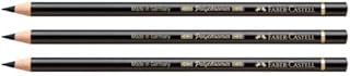 FABER-CASTELL - Lote de 3 lápices de colores Polycroms (3,8 mm), color negro