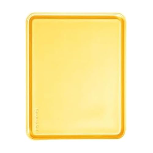KitchenAid Classic Plastic Cutting Board with Perimeter Trench and Non Slip Edges, Dishwasher Safe, 11 inch x 14 inch, Butter - image 1