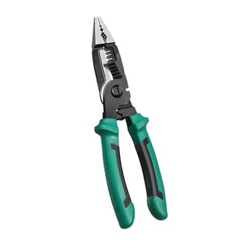 Image of 6-in-1 Wire Stripper Electrician Scissors Linesman Plier Crimping Plier Cable Cutter Multifunctional Electrician Pliers for Crimping Cutting Stripping Shearing Clamping