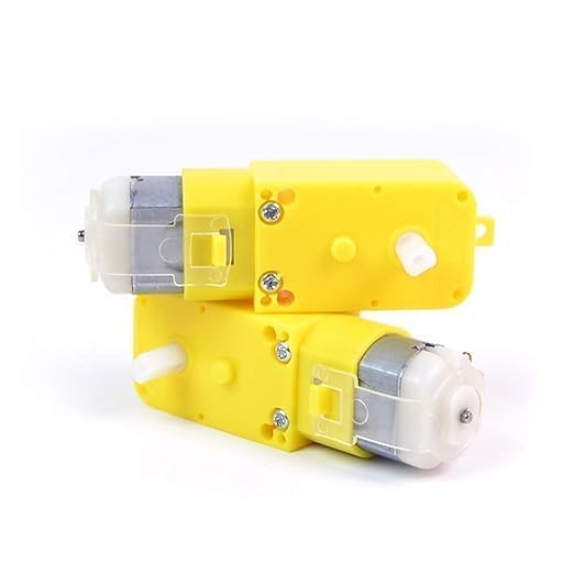 Image of DC BO Dual Shaft Gear Motor for Arduino | High Torque Plastic Motor for DIY Smart Robot Car - Yellow (pack of 2)