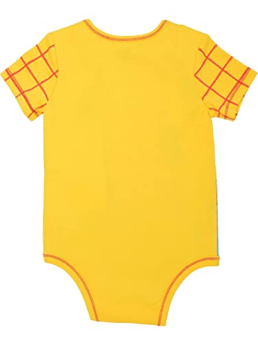 Disney Pixar Toy Story Woody Newborn Baby Boys Cosplay Bodysuit Hat And Bandana Bib 3 Piece Set 6-9 Months #TOP4
