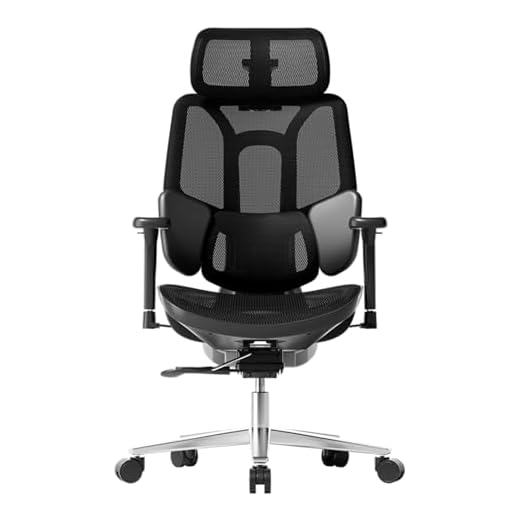 Hbada E3 Air Chaise de Bureau Ergonomique, Fauteuil de Bureau - avec Support Lombaire Dynamique à 3 Zones, Appui-tête Réglable en 3D, Accoudoirs Réglables en 3D, Noir