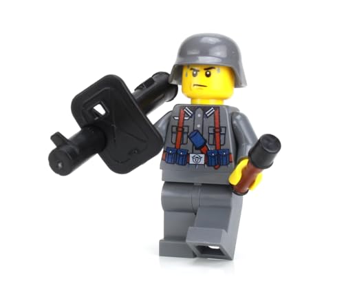 Battle Brick 1.6 Inches Tall Collectible German WW2 Anti-Tank Soldier Custom Minifigure | Genuine Military Minifig | Printed in The USA | World WAR 2 | Great Gift for Ages 8+ to Adult AFOL
