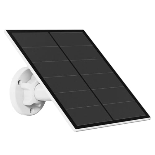 Vicohome 5W Solar Panel SP for Security Camera Outdoor WiFi - with Micro USB & USB-C Port for DC 5V Outdoor Rechargeable Battery Camera, 360° Adjustable Bracket, IP65 Waterproof, Black