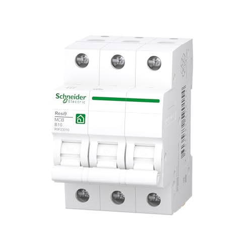 Schneider Electric Leitungsschutzschalter Resi9, 3-polig, 10A, B-Charakteristik, 6kA, Artikelnummer R9F23310