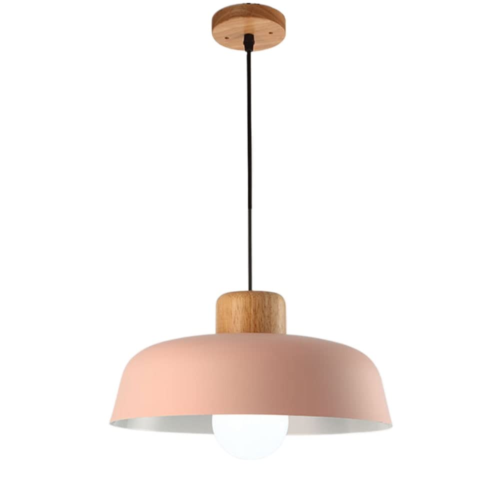 Luminaire suspendu moderne japonais, plafonnier industriel métal et bois, suspension bar