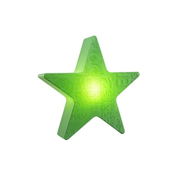 Decorazione natalizia, Merry Christmas, Plastica PE, verde, E27 9W