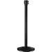 Global Industrial Crowd Control Stanchion with 7-1/2' Yellow/Black Belt, Lot of 2