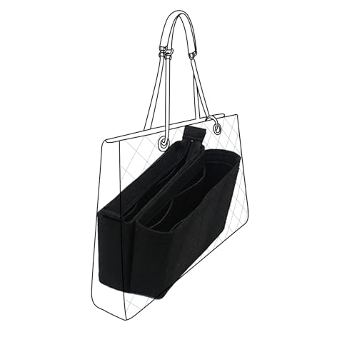 Lckaey Bolsa organizadora para bolsa CHANEL GST bolsa feminina grande, Preto, One Size, Mantenha a sacola elegante e bonita.