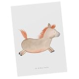 Postkarte Pferd springt von der Kultmarke Mr. & Mrs. Panda