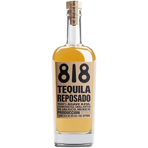 818 Reposado Tequila – 100% Blue Weber Agave, 70cl Bottle | Aged in Oak Barrels | Smooth, Rich & Balanced | Premium Small Batch Mexican Tequila for Gifting, Sipping or Cocktails