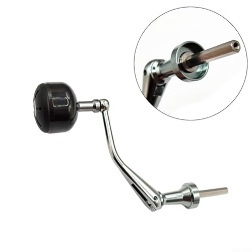Poignée de moulinet carbone 106,4 mm avec bouton métal pour une rotation fluide